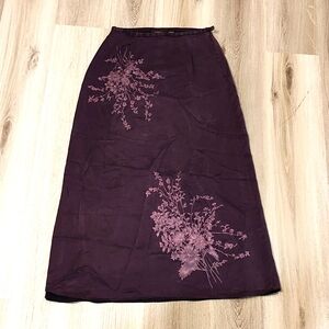Dana Buchan Vintage Silk Maxi Skirt